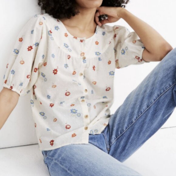 Madewell Prose Shirt in Dotted Floral Heyday Size XL - Picture 1 of 7